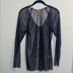 Chann Luu sheer long sleeve top
